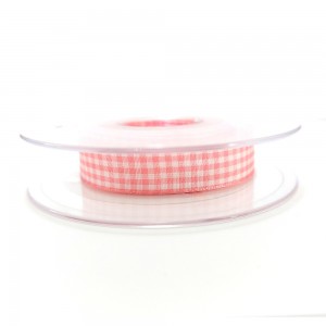 Vichy Ribbon - Width 15 mm - Color Pink
